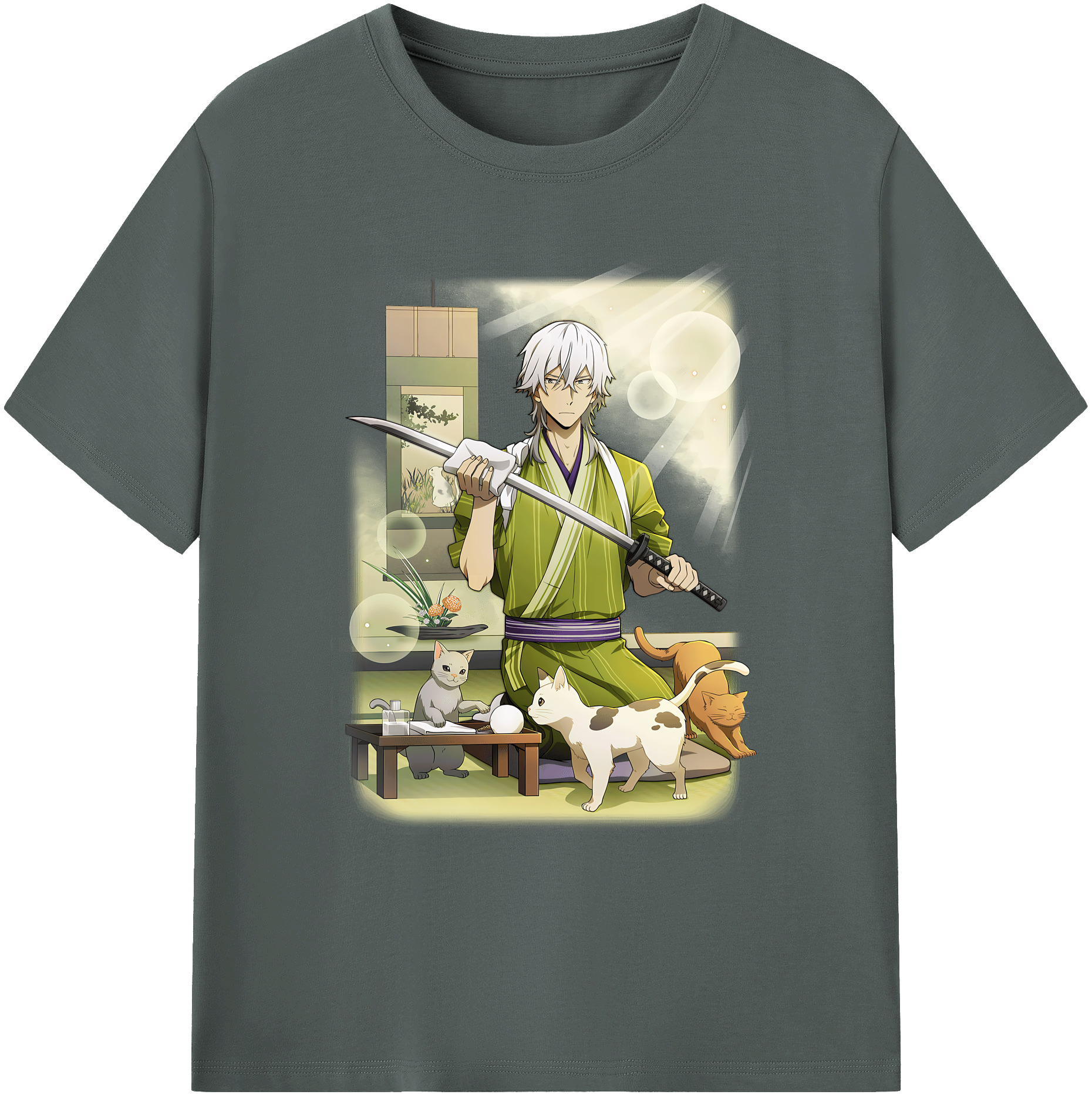 （画像用） 文豪ストレイドッグス Bungo Stray Dogs 綿100％ メンズ半袖Tシャツ｜肌触りやわらか＆通気性